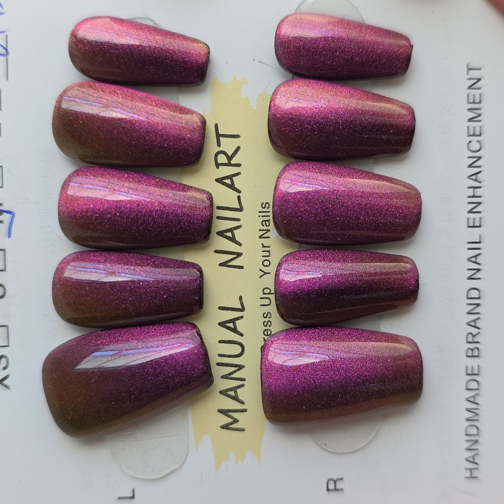 Shimmering Purple Press-On Nails